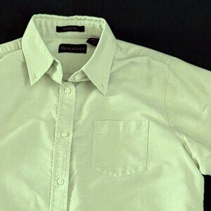 Ultra Club Womens Button Down Shirt Medium Sage Wrinkle Free